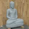  Product image 3 of the product “Seated Buddha made of Riverstone in Dhyana position - gesture of meditation, H. 80cm. ”